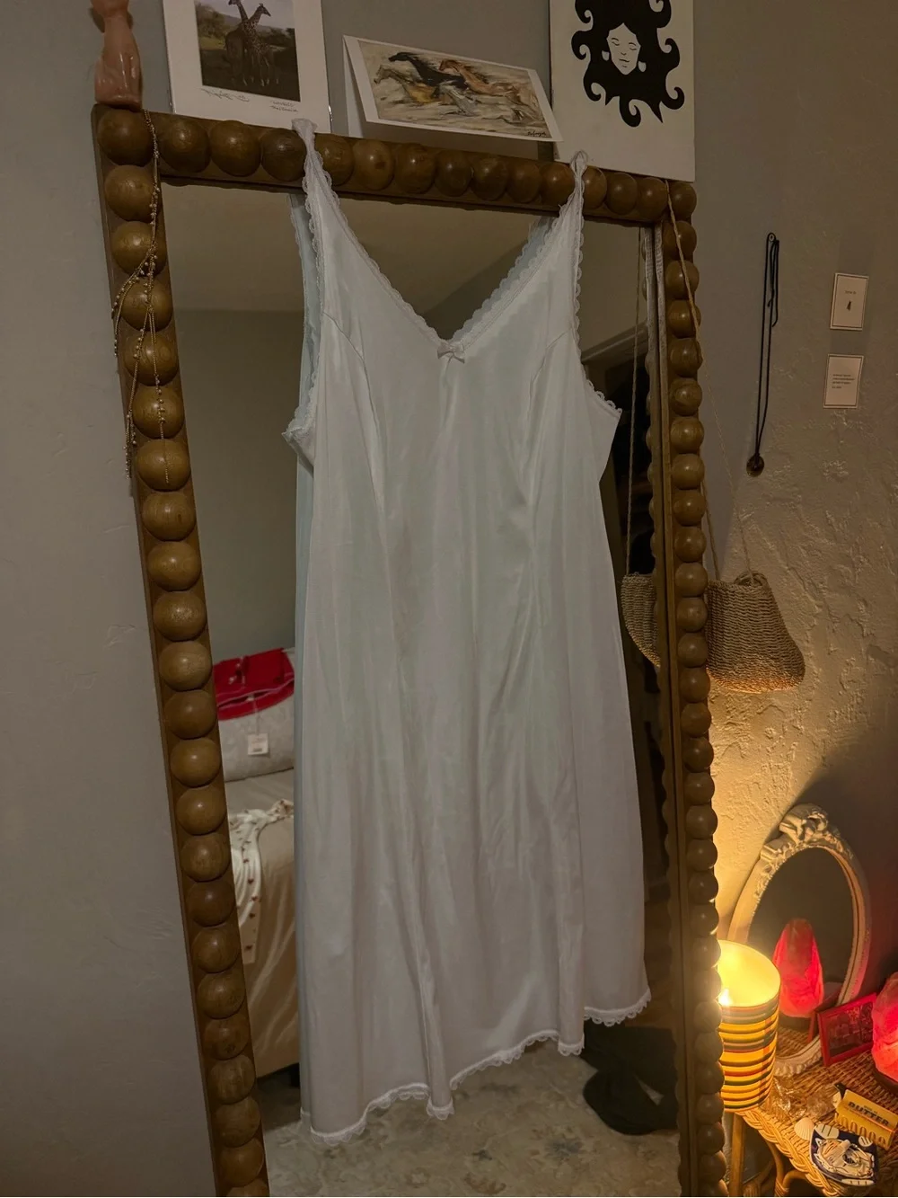 Classic White Lace-Trim Slip Dress - Women Intimates